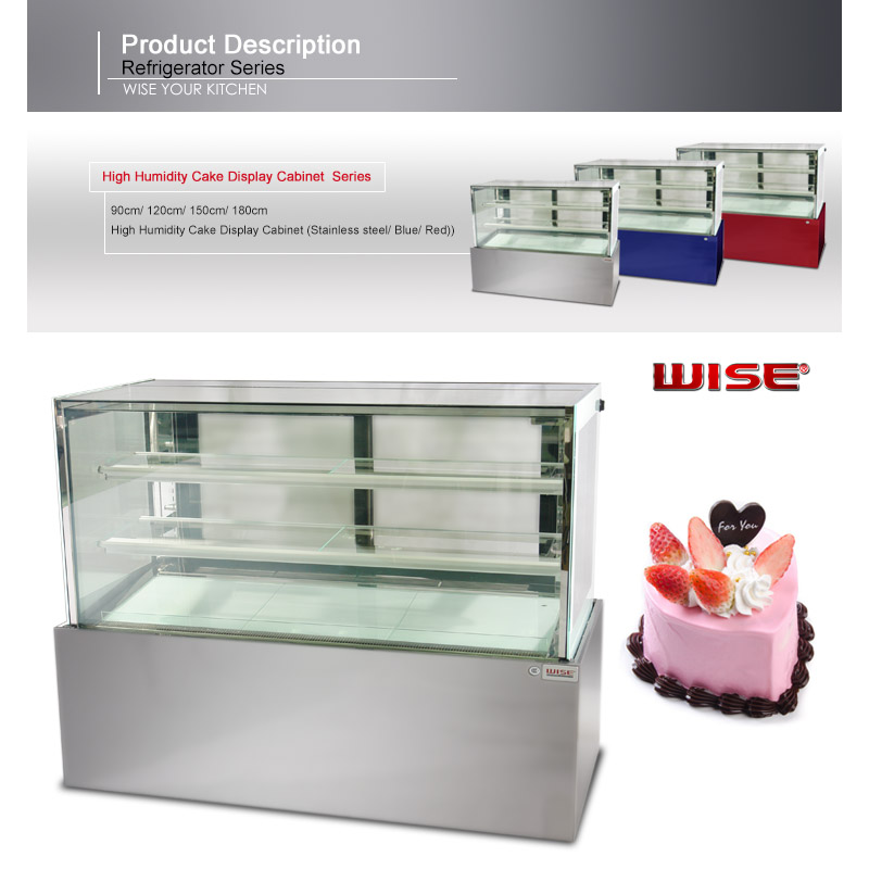 Square Floor Cake Display Cabinet